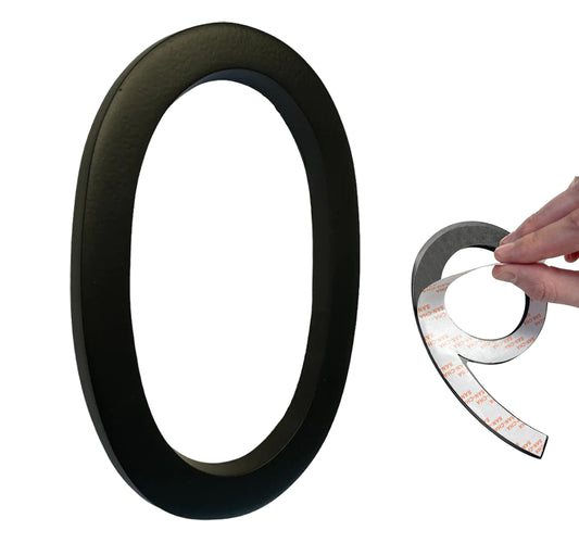 Self Adhesive Aluminum Number 0, 8 inch, Black