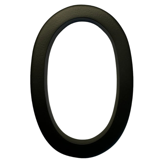 Self Adhesive Aluminum Number 0, 8 inch, Black