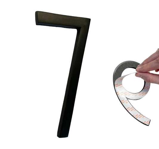 Self Adhesive Aluminum Number 7, 8 inch, Black