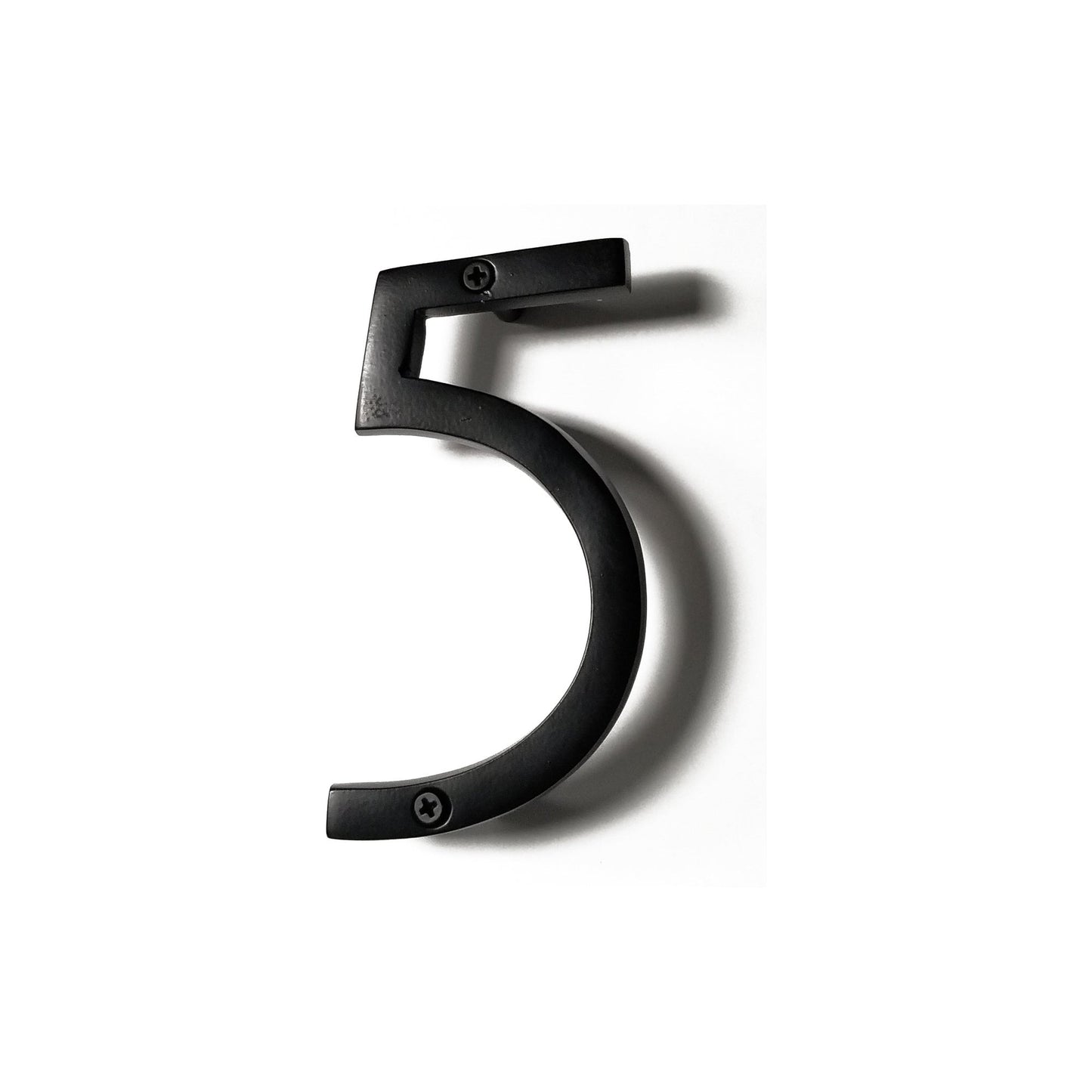 Black Aluminum Number 5, 5 inch