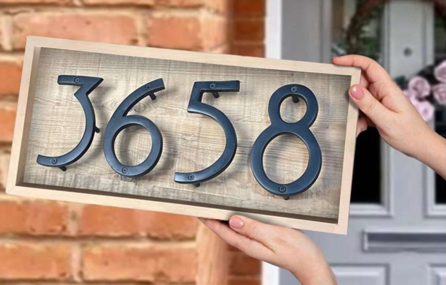 black aluminum number 6, 6inch