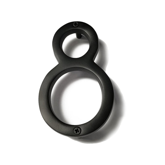 black aluminum number 8, 6inch