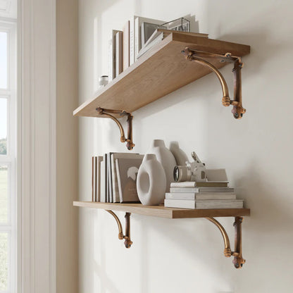 Slim Halfround Bracket, 7 inch, Antique Copper