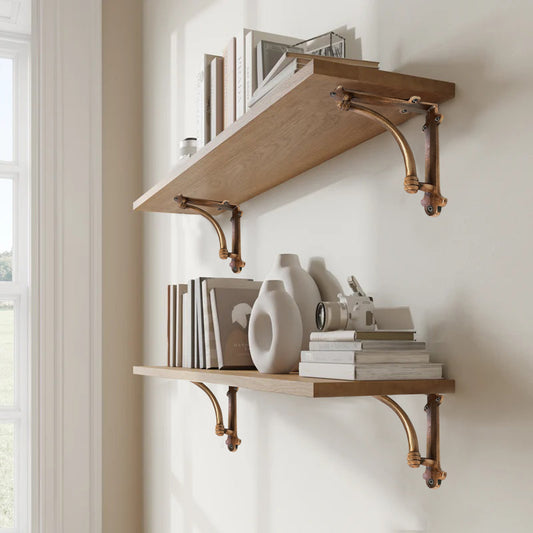 Slim Halfround Bracket, 7 inch, Antique Copper