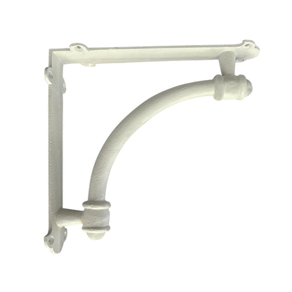 Support d'étagère mural demi-rond, supports décoratifs pour étagères, fonte robuste, finition blanc antique, 9,6 x 9,6 x 1,7 pouces,