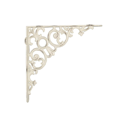 Shelf Bracket, Scroll, White