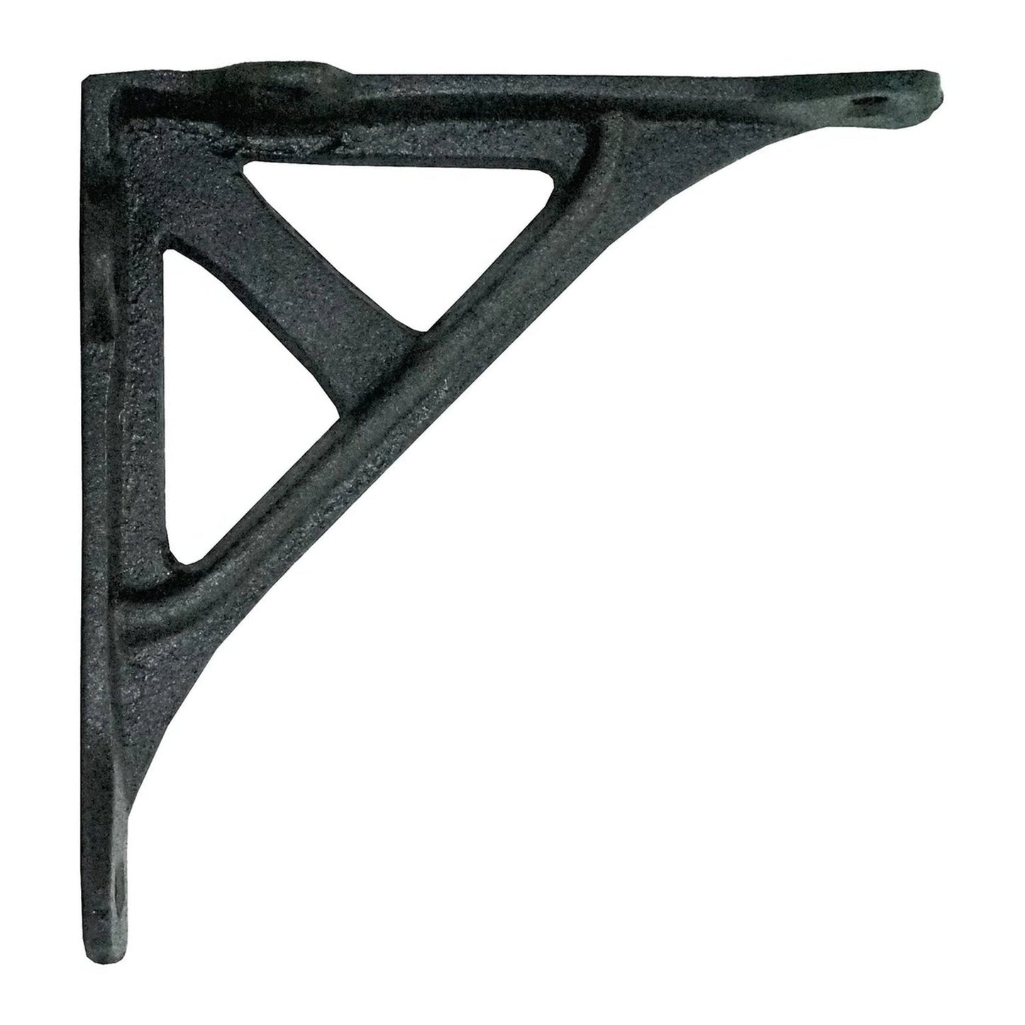 Support de montage pour étagère d'angle en fonte industrielle avec support supplémentaire, supports d'étagère noirs très résistants, 4,92 x 0,78 x 4,9 pouces,