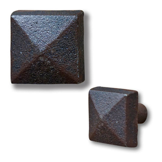 Square cast iron knob Lrg