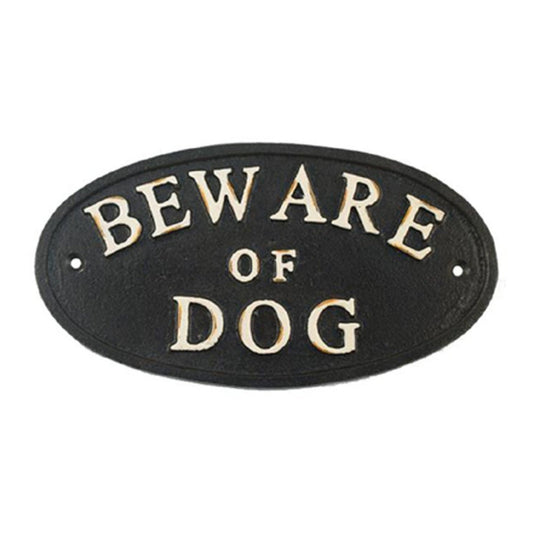 ~BEWARE OF DOG~ white script