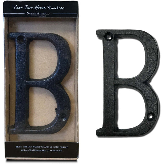 Cast Iron Letter B Black