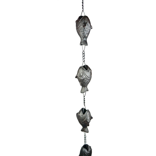 Fish Cast Rain Chain