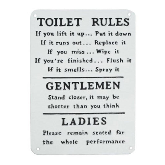 ~Toilet Rules~ Plaque