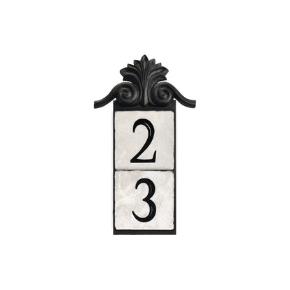 large crest,2-tile, vertical