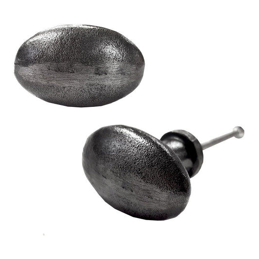 Bouton ovale en fonte solide, boutons rustiques pour armoires et meubles, métal antique