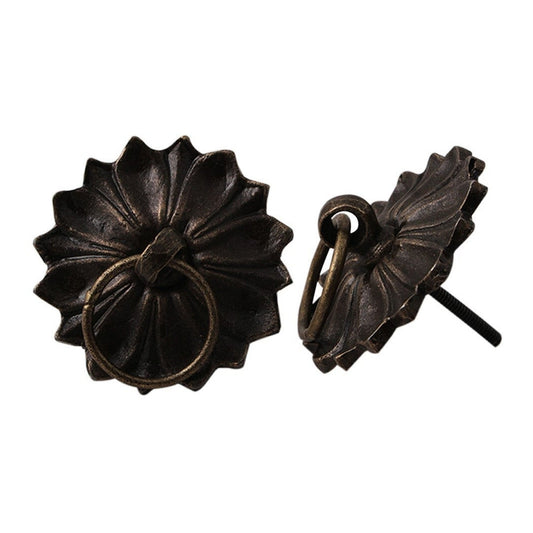 Floral Pattern Metal Knobs