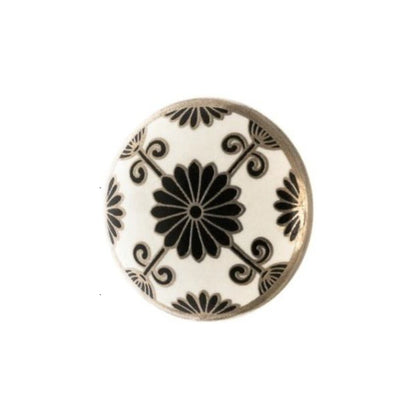 Ceramic Knob, Black & White