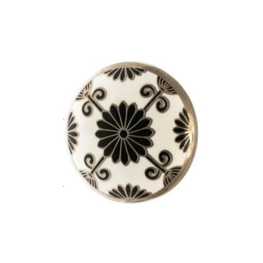 Ceramic Knob, Black & White