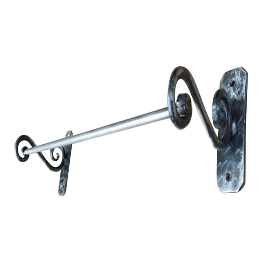 Forged Hand-Made Towel Rod, Antique Metal