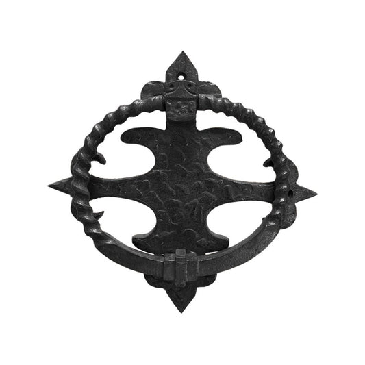 Ring Pull Door Knocker, Iron, Rustic Black