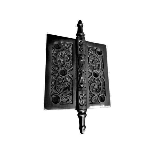 Filigree Engraved Hinge, Black Finish