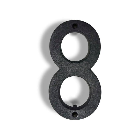 Colonial Wrought Iron Floating Number, 6.5 in, BLK, # 8