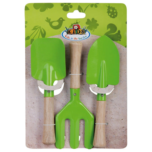 Ensemble d'outils de jardin pour enfants/3 verts