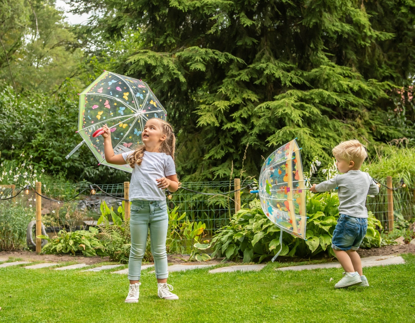 Parapluie Enfants Papillons Transparents