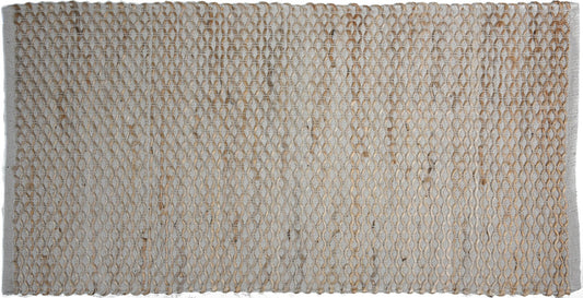 "Tapis, Coton Jute, Taille 70X140Cm. Motif Diamant"