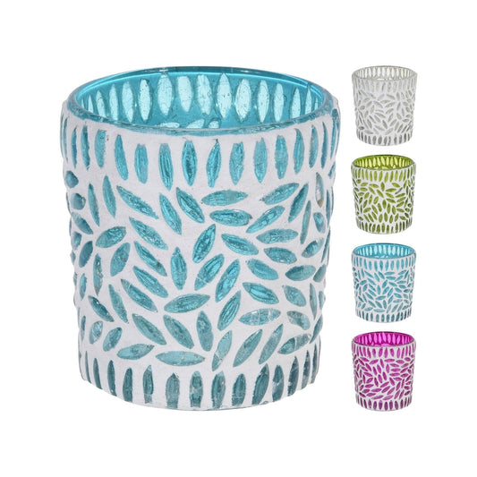 "Celeste Tealight Mosaic 7cm 4Ass Clr, 35% de réduction"