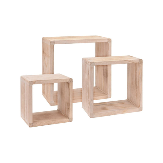 "Présentoir Bois, Set/3, L: 42X42X20C"