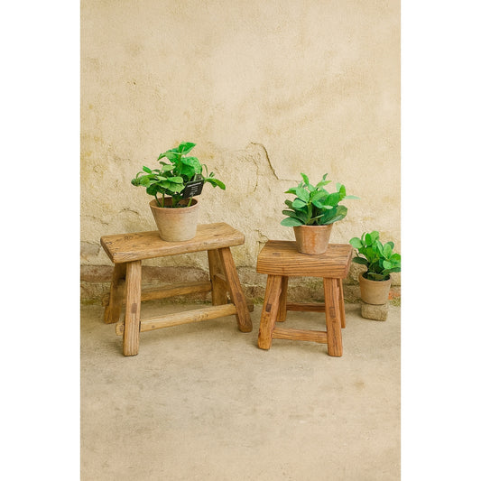 Rect. Antique Mini Stool *Assorted, Size May Vary*