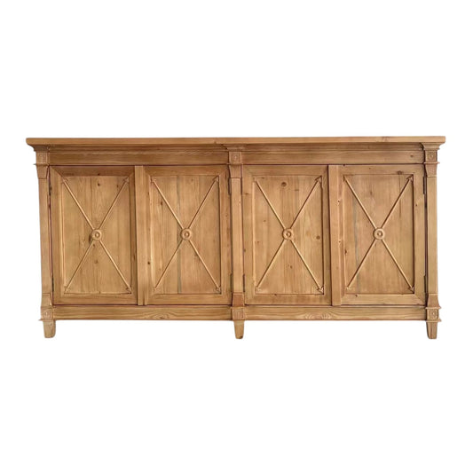 Recycled Pine 4Drs Buffet, Natural (KT-25004)