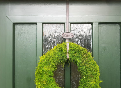 Accroche-couronne de porte Bienvenue