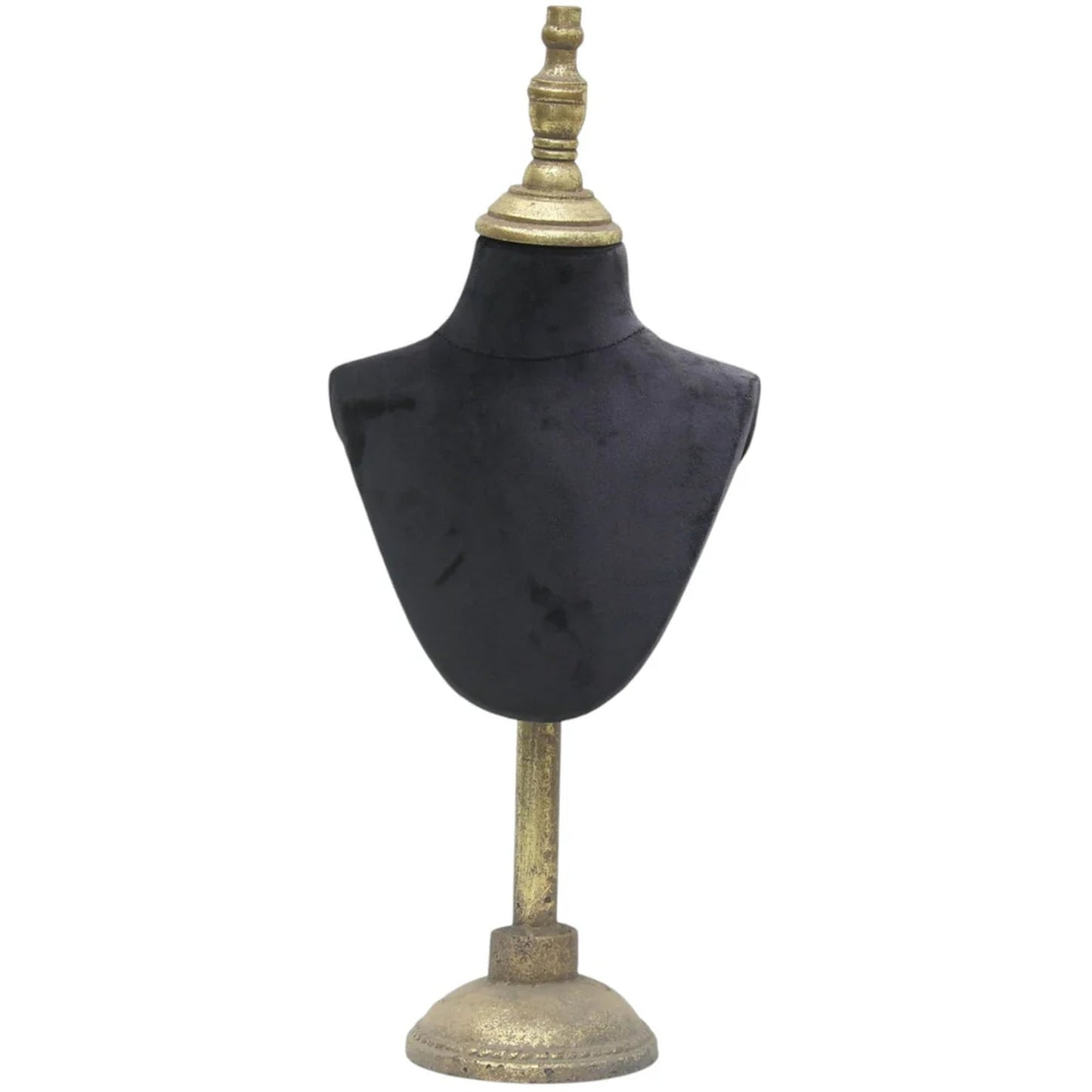 Antique Jewelry Mannequin Stand, Black