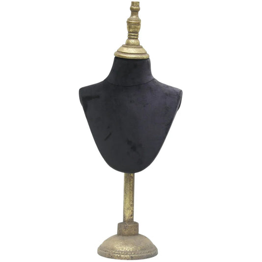 Antique Jewelry Mannequin Stand, Black