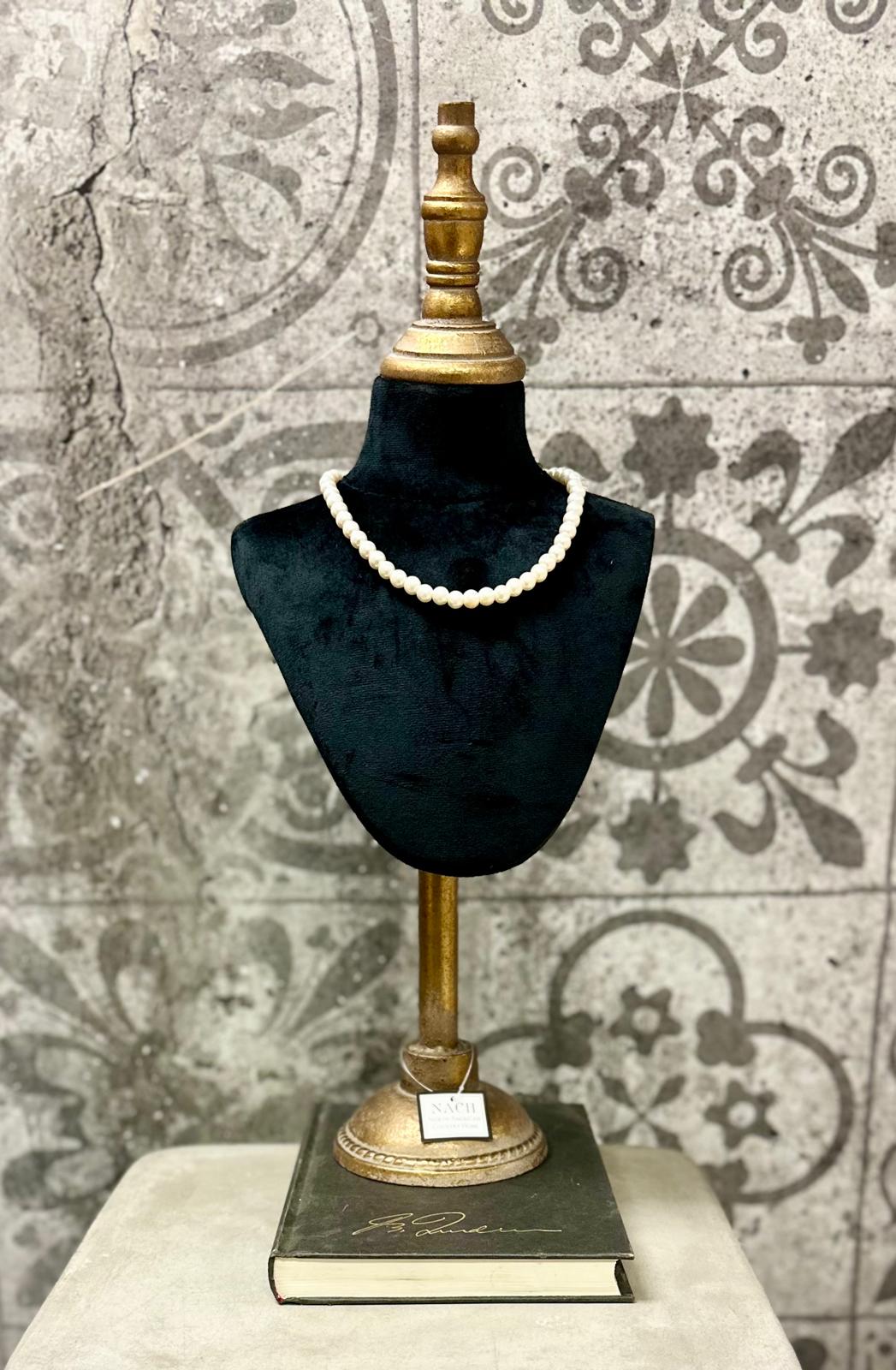 Antique Jewelry Mannequin Stand, Black