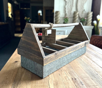 Wooden & Metal Basket