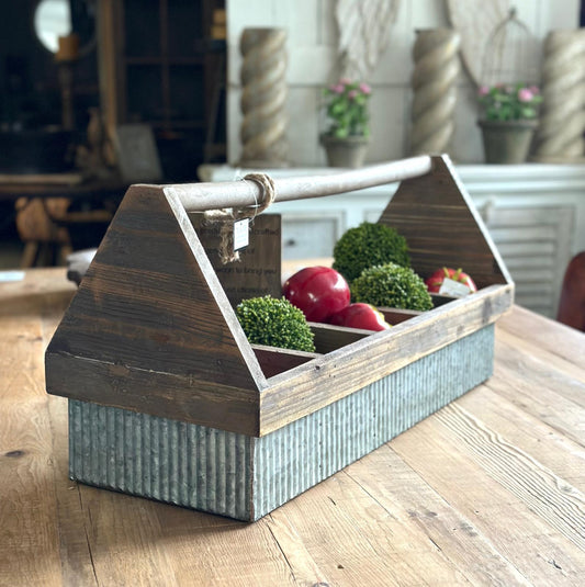 Wooden & Metal Basket