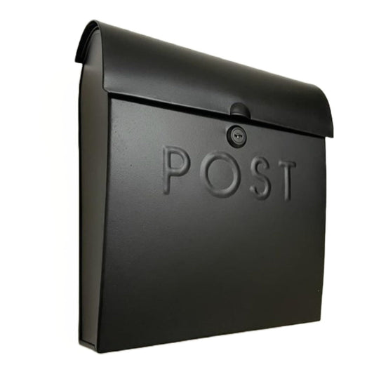 Boîte aux lettres Euro noire POST avec serrure