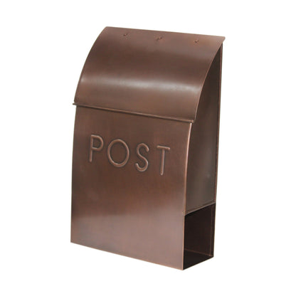 Milano Pointed Mailbox, Antique Copper