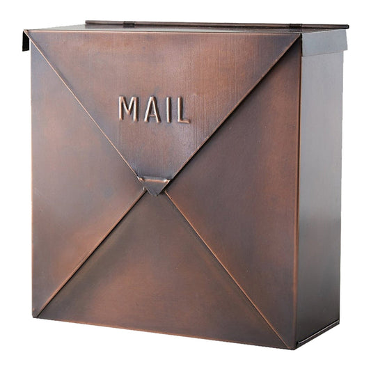 Large Chicago Letter Mailbox, Antique Copper