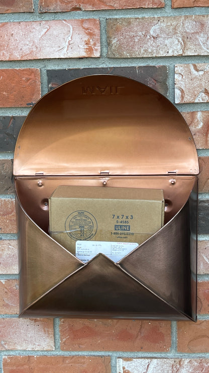 Envelope Mailbox, Antique Copper