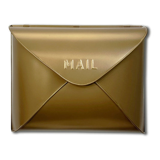 Antique Brass Envelope Mailbox, Large