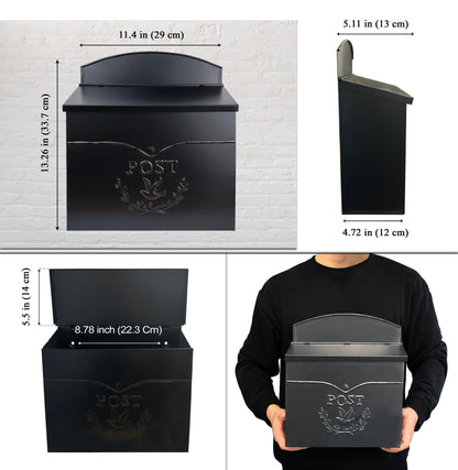 Chelsea Post Mailbox Black