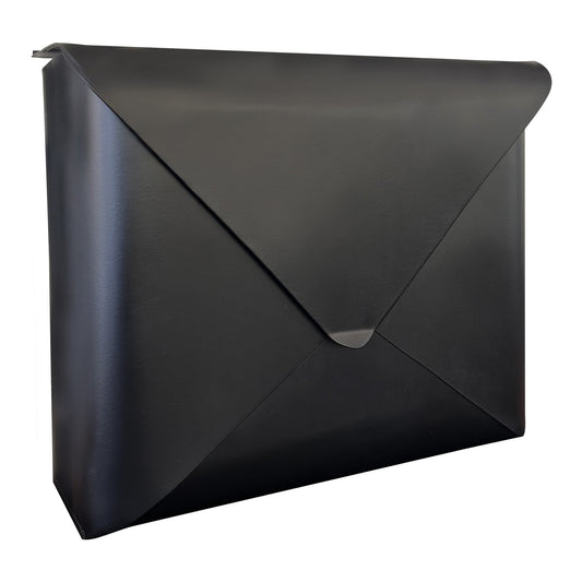 Sleek Envelope Mailbox, Black