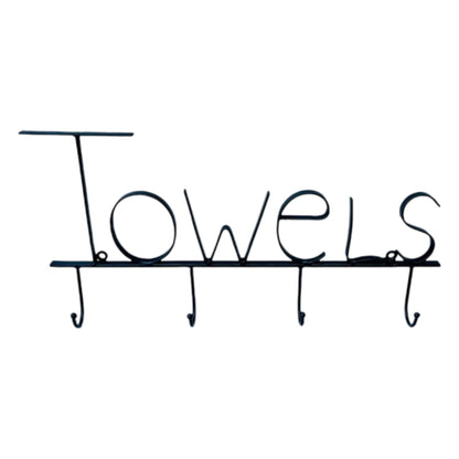 Towels Metal 4 Hooks Rack