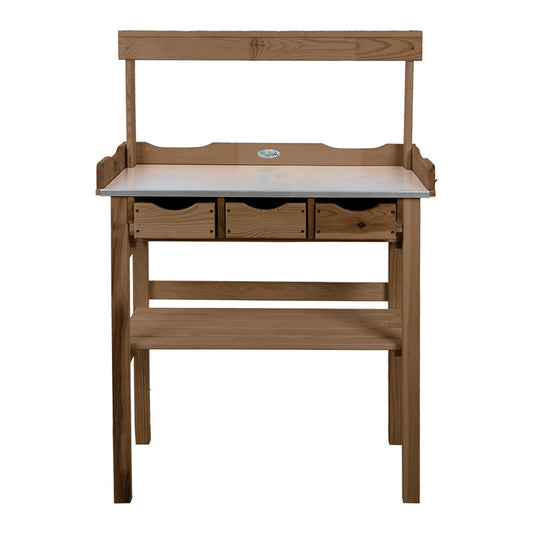 Potting Table With Upper Shelf