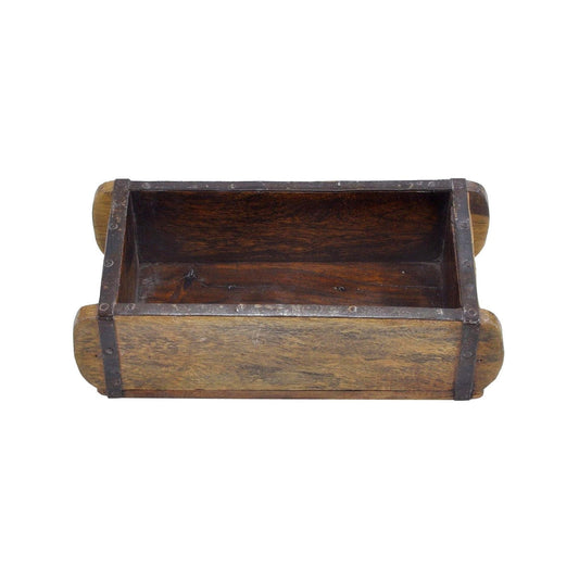 Wooden Brick Mold Single Tray Brown