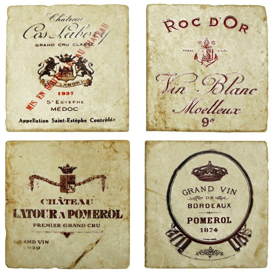 Grand Vins Series Set/4 Coasters