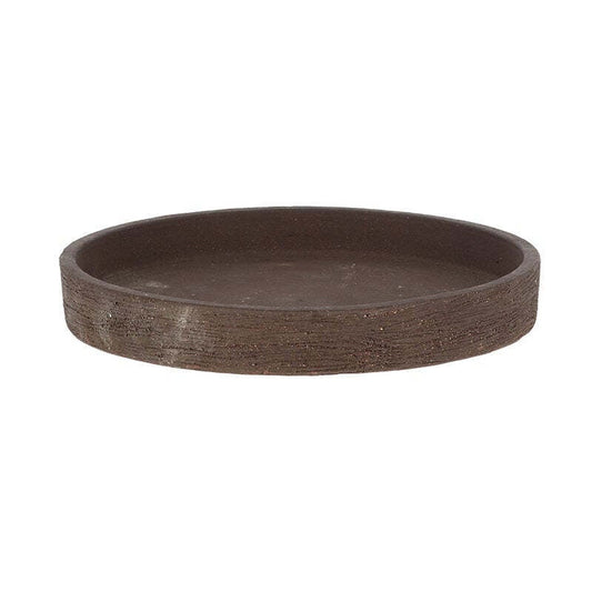 Soucoupe Marron Non Glacé 9.9 in